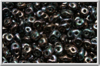 SD-23980-15001, SuperDuo Beads, black, op., nebula, 10g