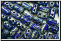 RUL-33050-43400, Rulla Beads, 3x5mm, blue, op., silverpicasso, 100 Stk. (ca. 11 g)