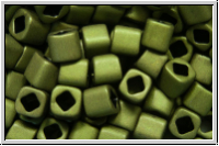 TC-03-0617, TOHO Cubes, 3mm, olivine, met., matte, 10g