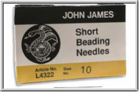 Perlennadeln, JOHN JAMES, #10, 32,5mm Lnge, 25 Stk. im Briefchen