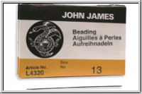 Perlennadeln, JOHN JAMES, #13, 49mm Lnge, 25 Stk. im Briefchen