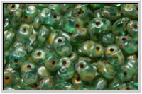 SuperUno Beads, aqua, trans., dark picasso, 100 Stk.