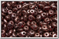 SD-90080-15726, SuperDuo Beads, siam ruby, trans., vega luster, 10g