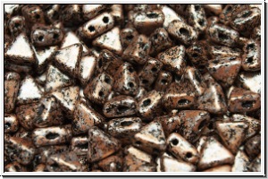 KHEOPS PAR PUCA, 6x5mm, black, op., lt. copper, tweedy, 50 Stk.