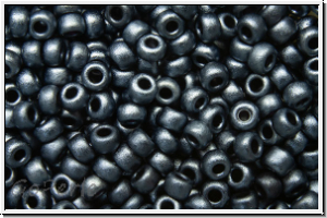 RR-11-1254, MIYUKI Rocailles, 11/0, gunmetal, met., matte, 10g