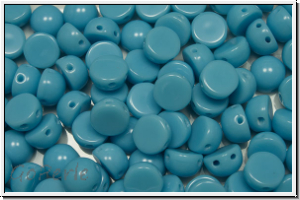 2-Loch-Cabochon, 6mm, blue, baby, op., 20 Stk.