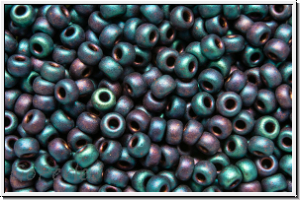 RR-11-2017, MIYUKI Rocailles, 11/0, blue, met., iris., matte, 10g