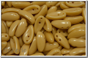 Chili-Beads, 2-Loch, 11x4mm, ivory, op., 25 Stk.