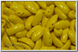 Chili-Beads, 2-Loch, 11x4mm, limon, op., 25 Stk.