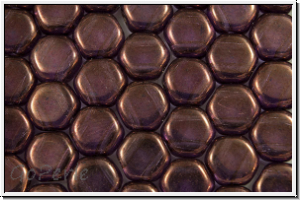 2-Loch-Honeycomb-Beads, 6mm, tanzanite, trans., vega luster, 30 Stk.