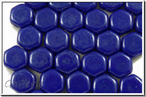 2-Loch-Honeycomb-Beads, 6mm, blue, op., luster, 30 Stk.