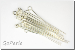 Kettel-/senstifte, 40/0,8mm, silberfb., Metall, 20 Stk.