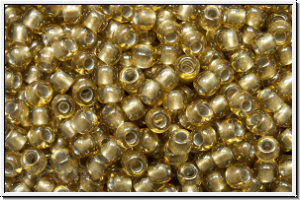 R-11-0286, TOHO Rocailles, 11/0, ale, pale, trans., silver-ld., 10g
