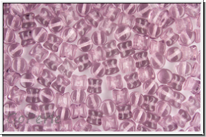 Diabolo-Beads, 5x5mm, amethyst, lt., trans., 25 Stk.
