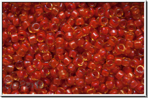 R-15-0388, TOHO Rocailles, 15/0, topaz, lt., trans., hyacinth-ld., 5g