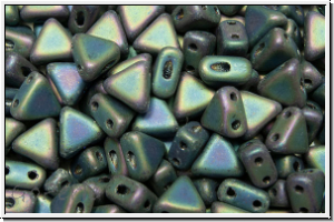 KHEOPS PAR PUCA, 6x5mm, green, met., matte, iris., 50 Stk.