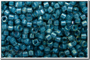 DB2384, MIYUKI Delica, 11/0, crystal, trans., dk. blue-ld. (dyed) , 5g