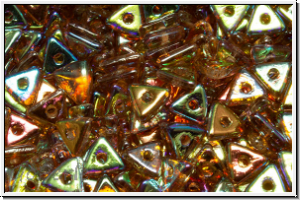 Tri-Beads, 4mm, crystal, trans., brown AB, 100 Stk.