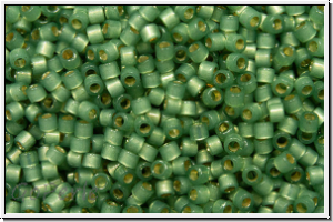 DB2190, MIYUKI Delica, 11/0, laurel, trans., silver-ld., semi-matte, duracoat, 5g