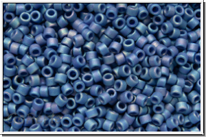 DB2317, MIYUKI Delica, 11/0, blue, nebula, op., glazed, matte, AB, 5g
