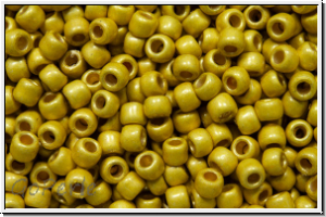 R-11-0590fPF, TOHO Rocailles, 11/0, gold, yellow, galv., met., perm.-finish, matte, 10g