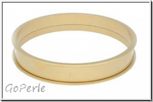 Armreif, CENTERLINE, umperlbar 7er, 72mm, goldfb., Edelstahl, 1 Stk.