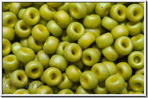 RR-08-4697, MIYUKI Rocailles, 08/0, olivine, op., glaze, matte, AB, 10g