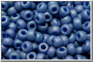RR-08-4704, MIYUKI Rocailles, 08/0, blue, soft, op., glaze, matte, AB, 10g