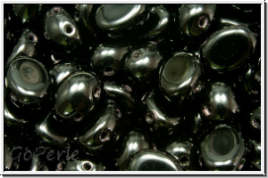 Candy-Beads, oval, PRECIOSA, 6x8mm, black, op., 20 Stk.
