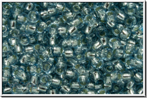 PR-11-78232, PRECIOSA Rocailles, 11/0, crystal, trans., solgel azur-1, silver-ld., 20g