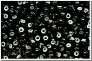 PR-11-23798, PRECIOSA Rocailles, 11/0, black, op., cornelian star, 20g