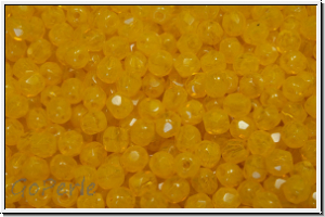 Bhm. Glasschliffperle, feuerpol., 3mm, sunflower, opal, 50 Stk.
