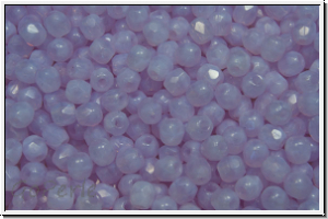 Bhm. Glasschliffperle, feuerpol., 3mm, violet, opal, 50 Stk.