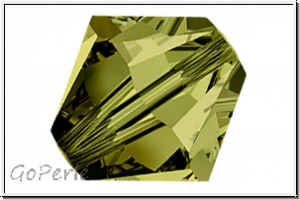 Preciosa Bicone, 4mm, olivine, trans., 50 Stk.