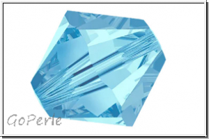 Preciosa Bicone, 4mm, aquamarine, trans., 50 Stk.