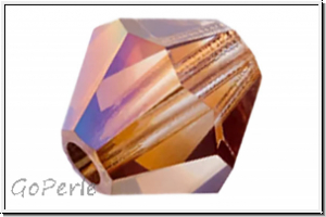 Preciosa Bicone, 3mm, crystal, trans., venus, half, 50 Stk.