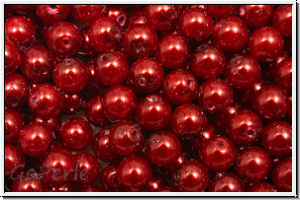 PRECIOSA Round Pearls MAXIMA, 4mm, red - pearl effect, 25 Stk.
