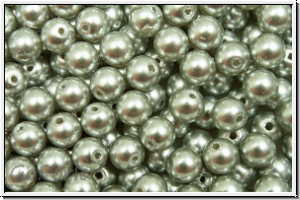 PRECIOSA Round Pearls MAXIMA, 4mm, grey, lt. - pearl effect, 25 Stk.
