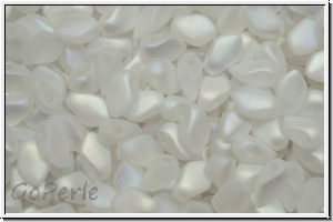Gekko-Beads, 3x5mm, crystal, trans., full AB, matte, 50 Stk.
