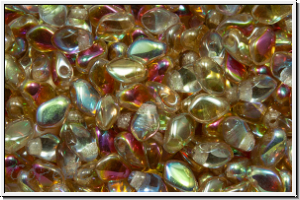 Gekko-Beads, 3x5mm, crystal, trans., lemon AB, 50 Stk.