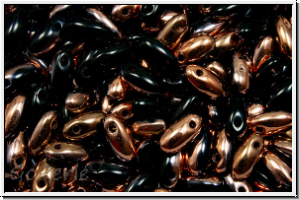 RZ-23980-27101, RIZO Perlen, black, op., half capri gold, 10 g
