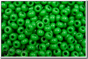 PR-11-53250, PRECIOSA Rocailles, 11/0, green, jade, dkst., op., 20g
