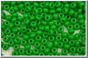 PR-11-53250, PRECIOSA Rocailles, 11/0, green, jade, dkst., op., 20g