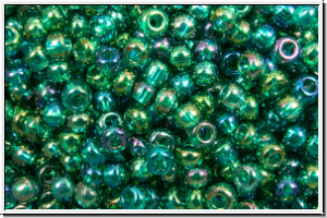 PR-11-51710, PRECIOSA Rocailles, 11/0, emerald, lighter, trans., AB, 20g