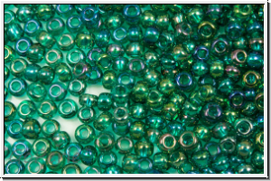 PR-11-51710, PRECIOSA Rocailles, 11/0, emerald, lighter, trans., AB, 20g