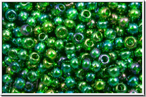 PR-11-51060, PRECIOSA Rocailles, 11/0, green, forest, dk., trans., AB, 20g