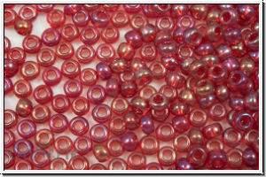PR-11-91090, PRECIOSA Rocailles, 11/0, siam, dk., trans., AB, 20g