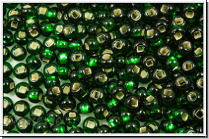 PR-11-57150, PRECIOSA Rocailles, 11/0, chrysolite, dk., trans., silver-ld., 20g