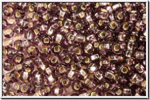 PR-11-27010, PRECIOSA Rocailles, 11/0, amethyst, pale, trans., silver-ld., 20g