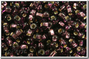 PR-11-27060, PRECIOSA Rocailles, 11/0, amethyst, med., trans., silver-ld., 20g